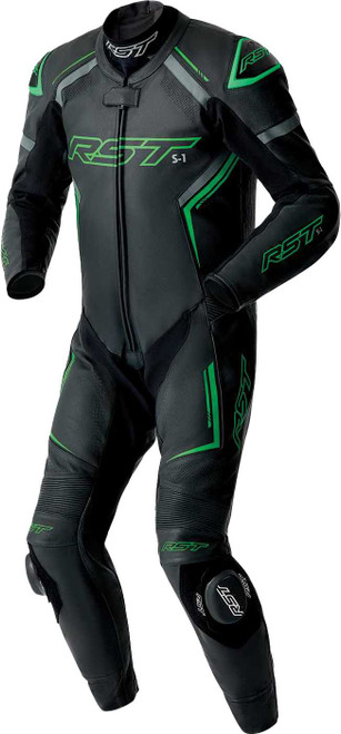 RST S1 D3O Suit Blk/Gry/Flo Grn Leather Sm 103604F.GRN-40