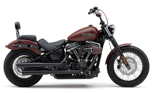 COBRA 3" Rpt Slip-Ons Black Softail 18-24 6057B