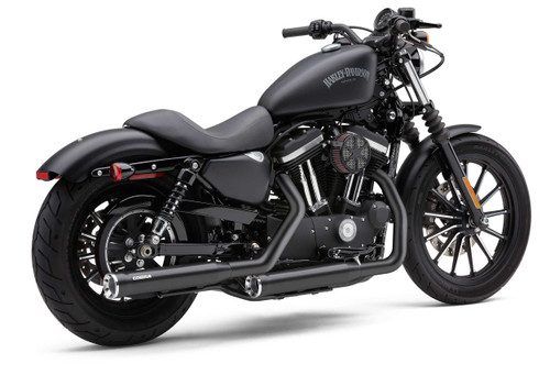COBRA 3" Rpt Slip-Ons Black Sportster 14-24 6081RB