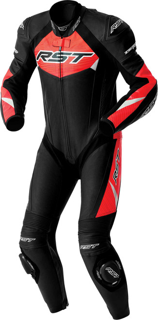 RST Tractech Evo D3O Suit Blk/Flo Red Leather Md 103634F.RED-42