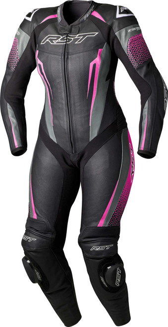 RST Womens Tractech Evo D3O Suit Black/Pink Leather Xs 103643PNK-08