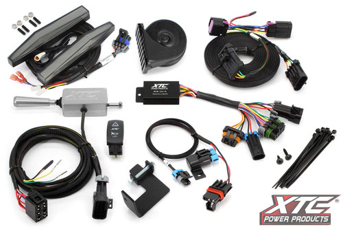 XTC POWER PRODUCTS Auto Turn Signal Kit W/ Billet Lever And Front Drl Lights Pol ATS-L-POL-XPED-DRL