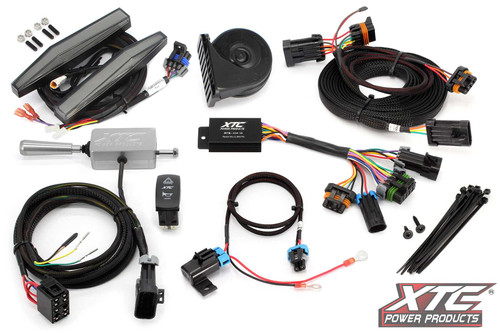 XTC POWER PRODUCTS Auto Turn Signal Kit W/ Billet Lever And Front Drl Lights Pol ATS-L-POL-RC3-DRL