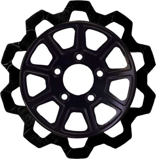 LYNDALL BRAKES 9 Spoke Rotor Front Blk/Blk Bow Tie 11.5" 4102-1133