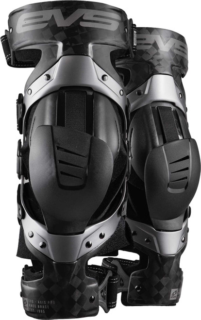 EVS Axis Pro Knee Brace Pair Black/Grey Lg AXISP-GRY-LP