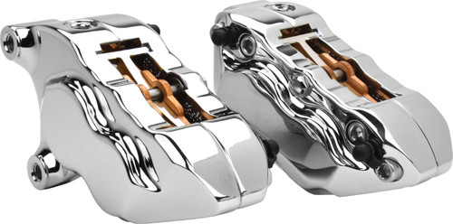 HAWG HALTERS INC 4 Pist Front Dual Caliper Kit Chrome W/ 11.8" Rotor FKDDCC5018