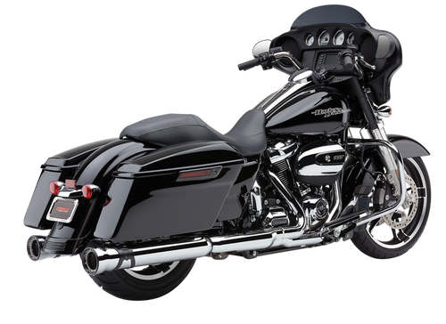 COBRA 4" Race-Pro Slip-Ons Chrome Flh/Flt 17-25 6216