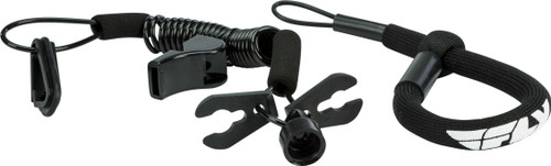 FLY RACING Ultra Cord Floating Tethercord /Lanyard (Black) FUJL-2389-BLK