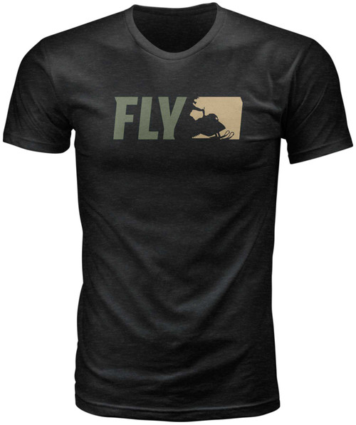 FLY RACING Fly Primary Tee Black Md 352-0521M