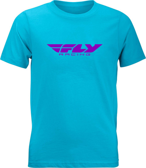 FLY RACING Youth Fly Corporate Tee Blue/Purple Ym 352-0675YM