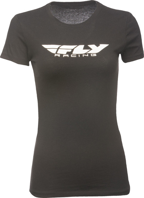 FLY RACING Women'S Fly Corporate Tee Black Lg 356-0370L