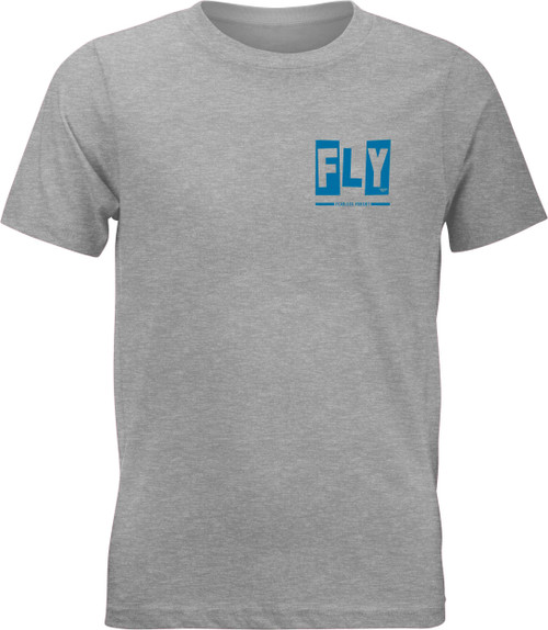 FLY RACING Youth Fly Punk Tee Grey Yl 354-0418YL