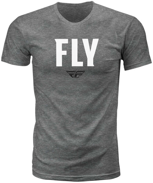 FLY RACING Fly Wfh Tee Dark Grey Heather Lg 352-0156L