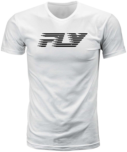 FLY RACING Fly Fast Tee White Md 354-0401M
