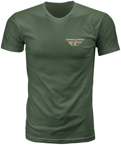 FLY RACING Fly Staple Tee Green Xl 354-0405X