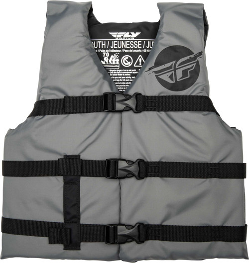 FLY RACING Youth Flotation Vest Grey/Black 221-30333