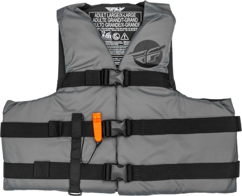 FLY RACING Nylon Flotation Vest Grey/Black 2X 221-304112X