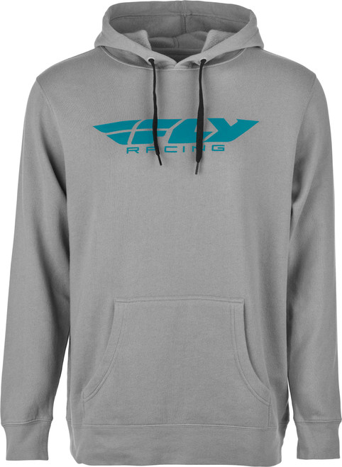 FLY RACING Fly Corporate Pullover Hoodie Grey/Blue Lg 354-0136L