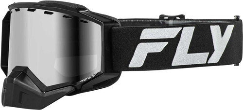 FLY RACING Zone Elite Snw Goggle Blk/Slvr W/ Sil Mirr/Polarized Smk Lens FLB-24ZP1