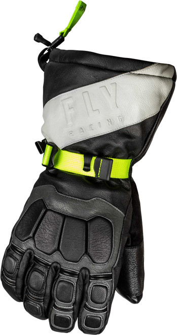 FLY RACING Glacier Gloves Black/Grey/Hi-Vis Md 363-3941M