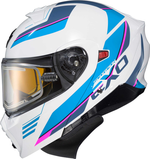 SCORPION EXO Exo-Gt930 Cold Weather Helmet Modulus Wht/Blu Lg (Electric) 93-1025-EC