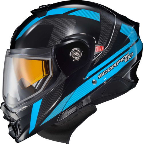 SCORPION EXO Exo-At960 Cold Weather Helmet Hicks Light Blue Md (Electric) 96-1184-EC