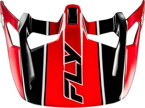 FLY RACING Werx-R Carbon Flow Visor Black/Red 73-9231V