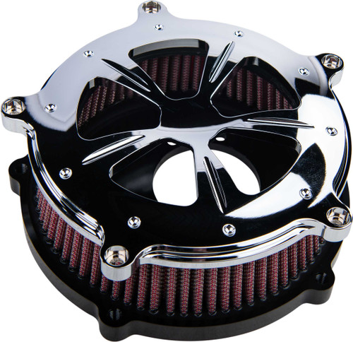 HARDDRIVE Commodore Air Cleaner Kit Chrome W/ Clear Window 120456