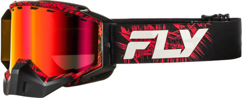 FLY RACING Zone Snow Goggle Red/Blk W/Red Mirror/Amber Lens 37-50387