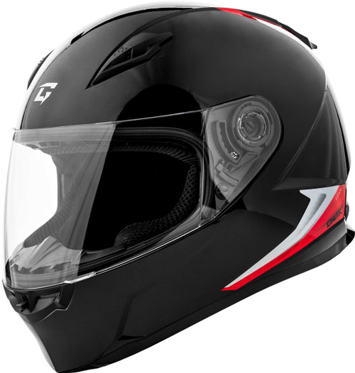 GMAX Ff-49 Syth Helmet Black/Red Md F1498155