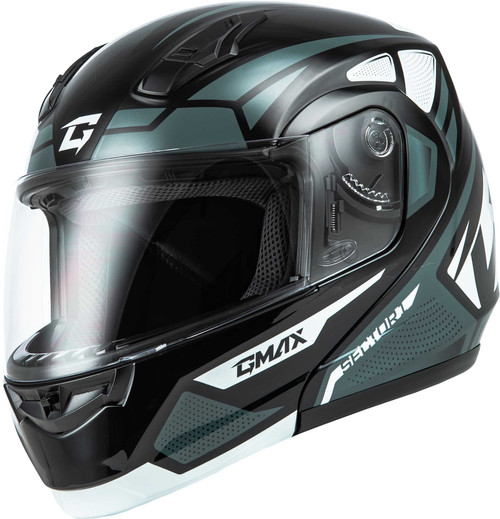 GMAX Md-04 Sector Helmet Black/Silver Sm M1043364