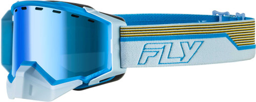 FLY RACING Zone Elite Sn Goggle Bl/Lt Gry W/Dark Blue Mir/Plrzd Amb Lens 37-4112