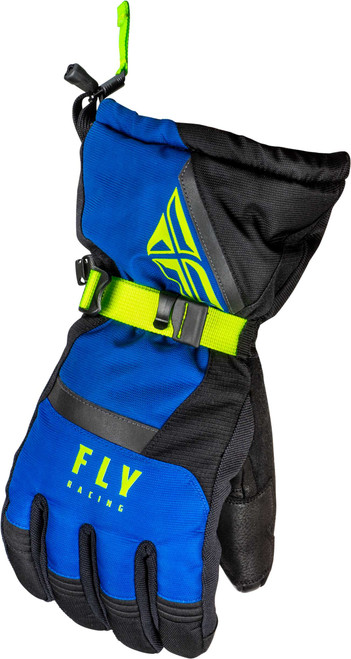 FLY RACING Cascade Gloves Black/Blue/Hi-Vis Xs 363-3922XS