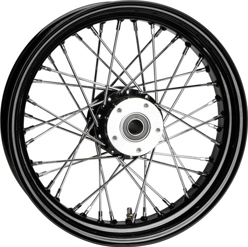 HARDDRIVE Fr 40-Spk Dd Black 16X3.5 Flt-Hub 1" Axl 00 Ltr 052-02432