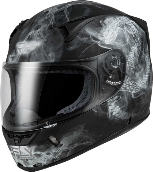 FLY RACING Revolt Coil Helmet Matte Black/White Sm 73-8385S