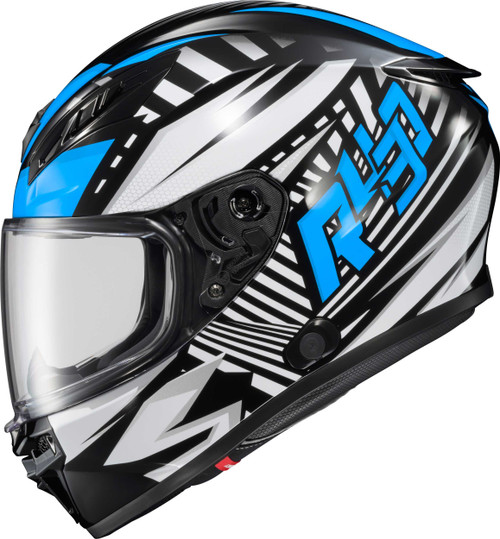 SCORPION EXO Exo-R430 Full-Face Helmet Head Trip Light Blue 2X 43-1127