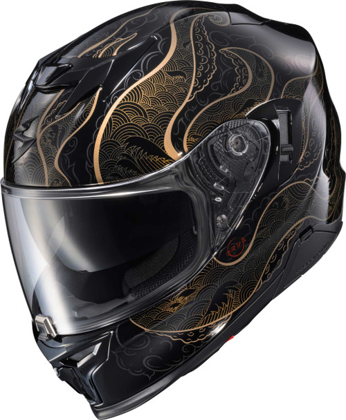SCORPION EXO Exo-T520 Helmet Nama-Shimi Black/Gold 2X T52-2307