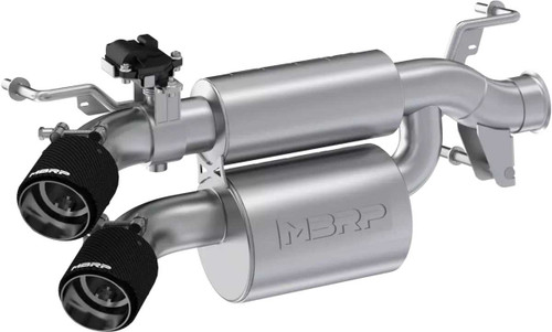 MBRP Dual Stacked Slip-On System W/ Active Exhaust Cf Tip AT-9536AS