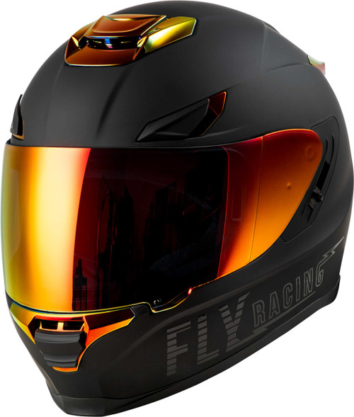 FLY RACING Sentinel Recon Helmet Matte Black/Fire Chrome Sm 73-8427S