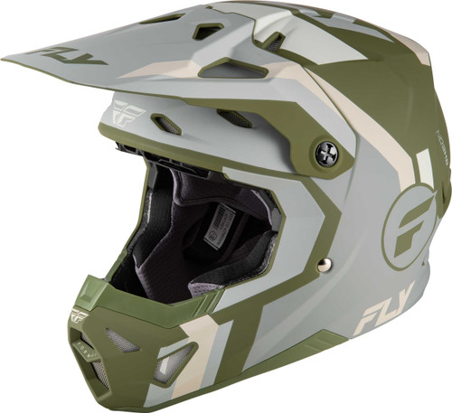 FLY RACING Formula Cp Seal Helmet Matte Stone/Khaki/Olive Md 73-0043M
