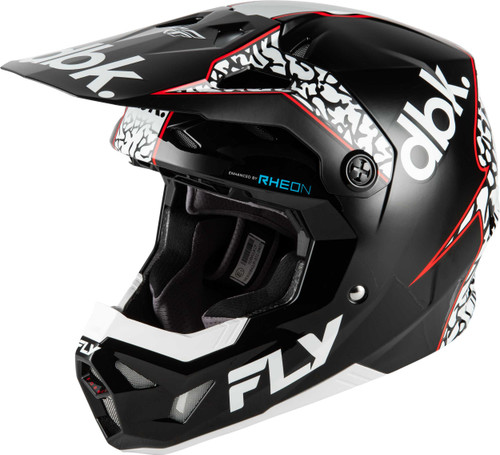 FLY RACING Formula Cp Dbk Helmet Black/White/Red 2X 73-00442X