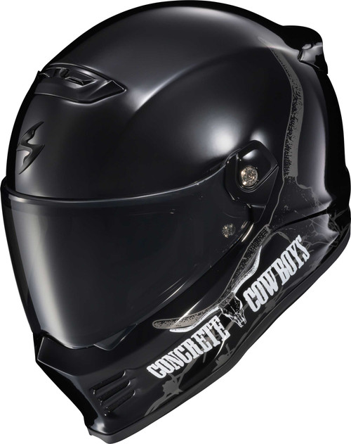 SCORPION EXO Covert Fx Full Face Helmet Concrete Cowboys Gloss Blk Sm CFX-2313