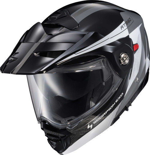 SCORPION EXO Exo-At960 Modular Helmet Topographic 2 Blk/Wht/Grey Md 96-2034