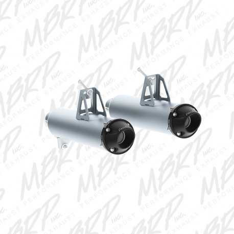 MBRP Dual Slip-On System W/ Performance Muffler Blk Tip AT-9207PT