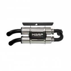 MBRP Dual Stacked Slip-On System W/ Performance Muffler Blk Tip AT-9516PT