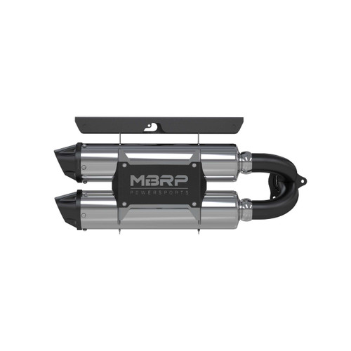 MBRP Dual Stacked Slip-On System W/ Performance Muffler Blk Tip AT-9518PT