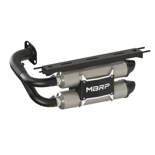 MBRP Dual Stacked Slip-On System W/ Performance Muffler Blk Tip AT-9110PT