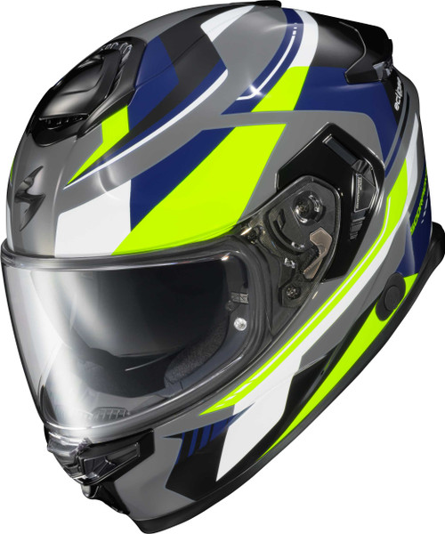 SCORPION EXO Exo-Eclipse Full Face Helmet Lunar Grey/Hi-Vis/Blue Sm ECL-1123