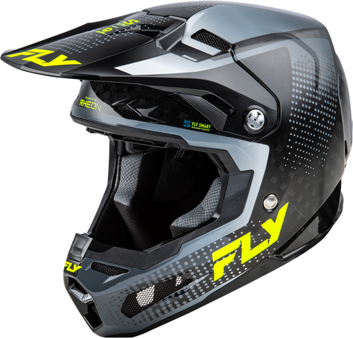 FLY RACING Formula S Carbon Protocol Hlmt Black Carbon/Grey/Hi-Vis Md 73-4464M