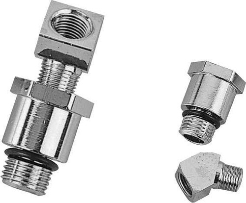 HARDDRIVE Oil Pressure Gauge Fitting Set Chrome 347038